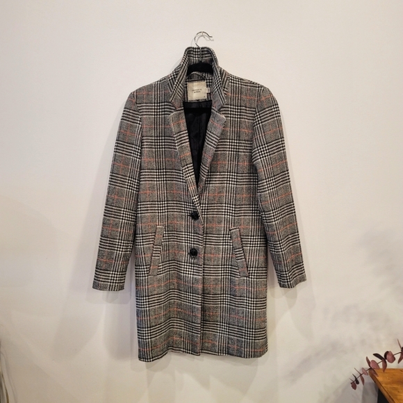 Jacqueline de Yong Plaid Coat Extra Small - Picture 3 of 5